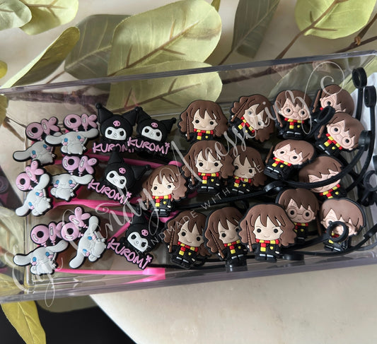 Character Straw Topper Cover for Standard and Stanley Straws l