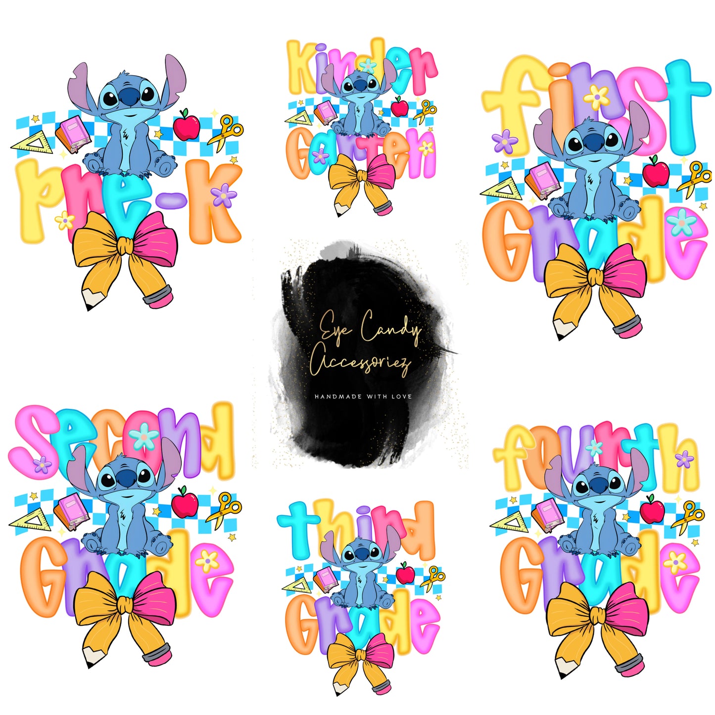 Cute Blue Alien Bow Back to School T-Shirt | Toddler and Kids | Pre K - 4