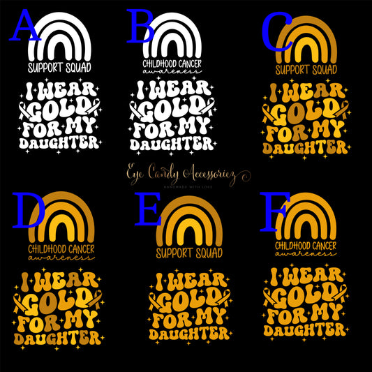 I Wear Gold For My Daughter | Childhood Cancer Awareness Ceramic Mug