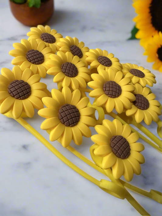 Sunflower Straw Topper Covers for Standard & Stanley Straws