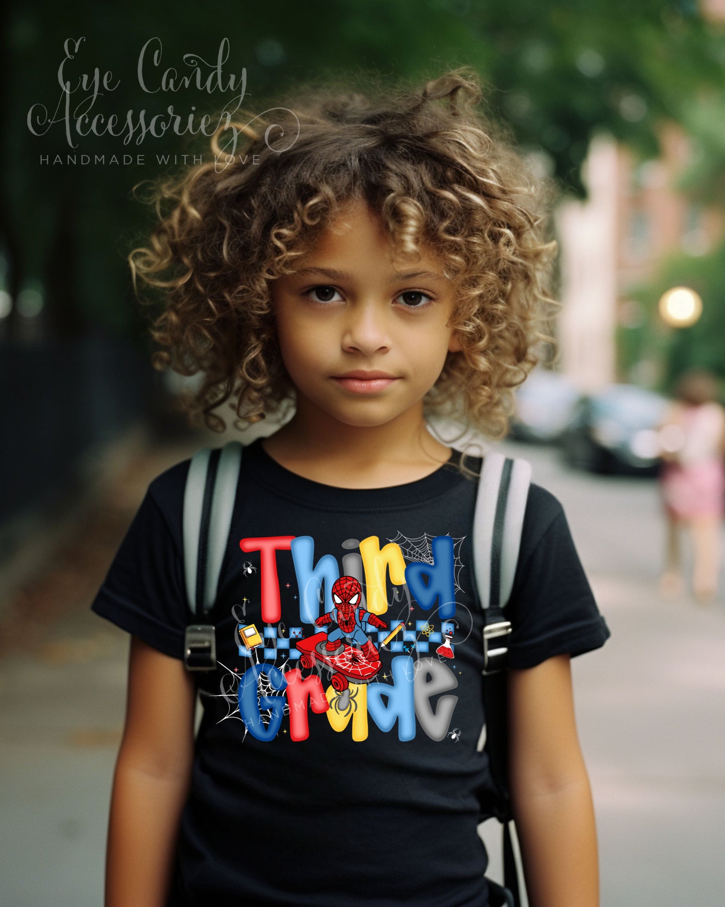 Cartoon Spider Guy Back to School T-Shirt |Toddler & Kids | Pre K - 4