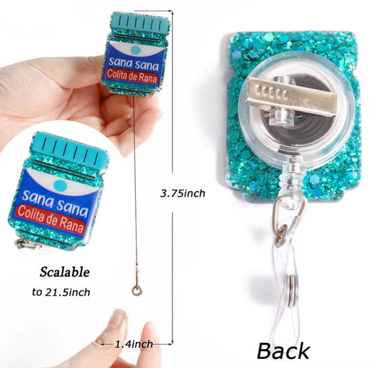 Scrubs & Meds Retractible Shaker Resin ID Badge Reels