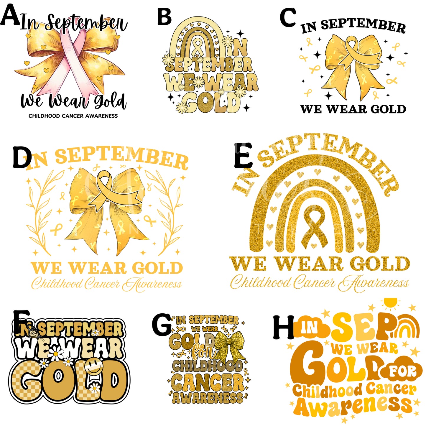 In September We Wear Gold for Childhood Cancer Awareness | Adult T-Shirt | Hoodie | Sweater