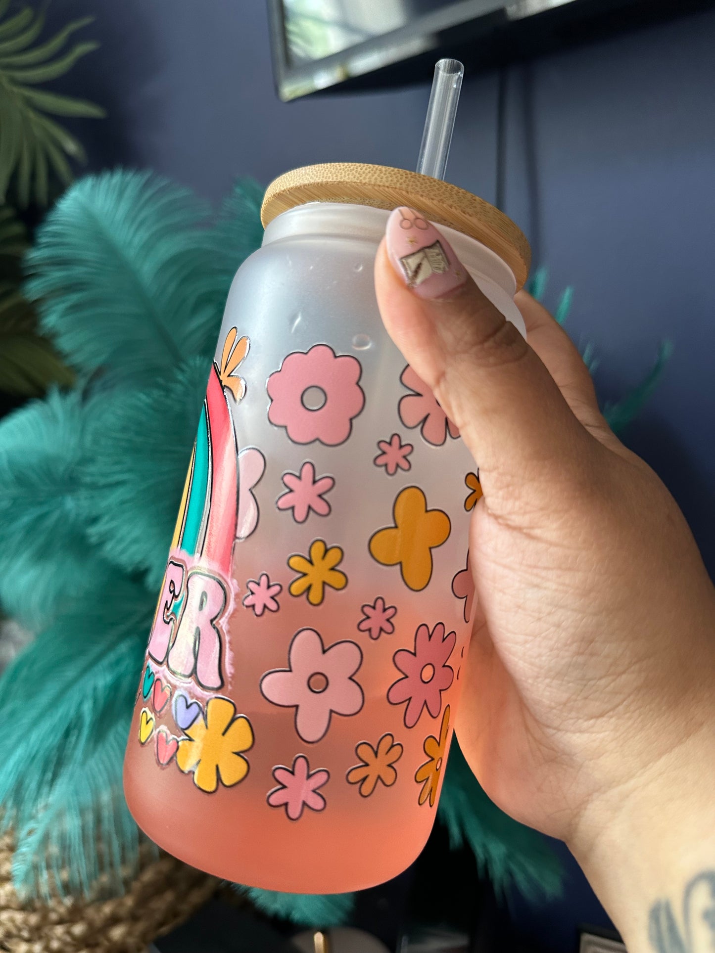 Teacher Mode 16oz Color Changing Glass Can - Orange