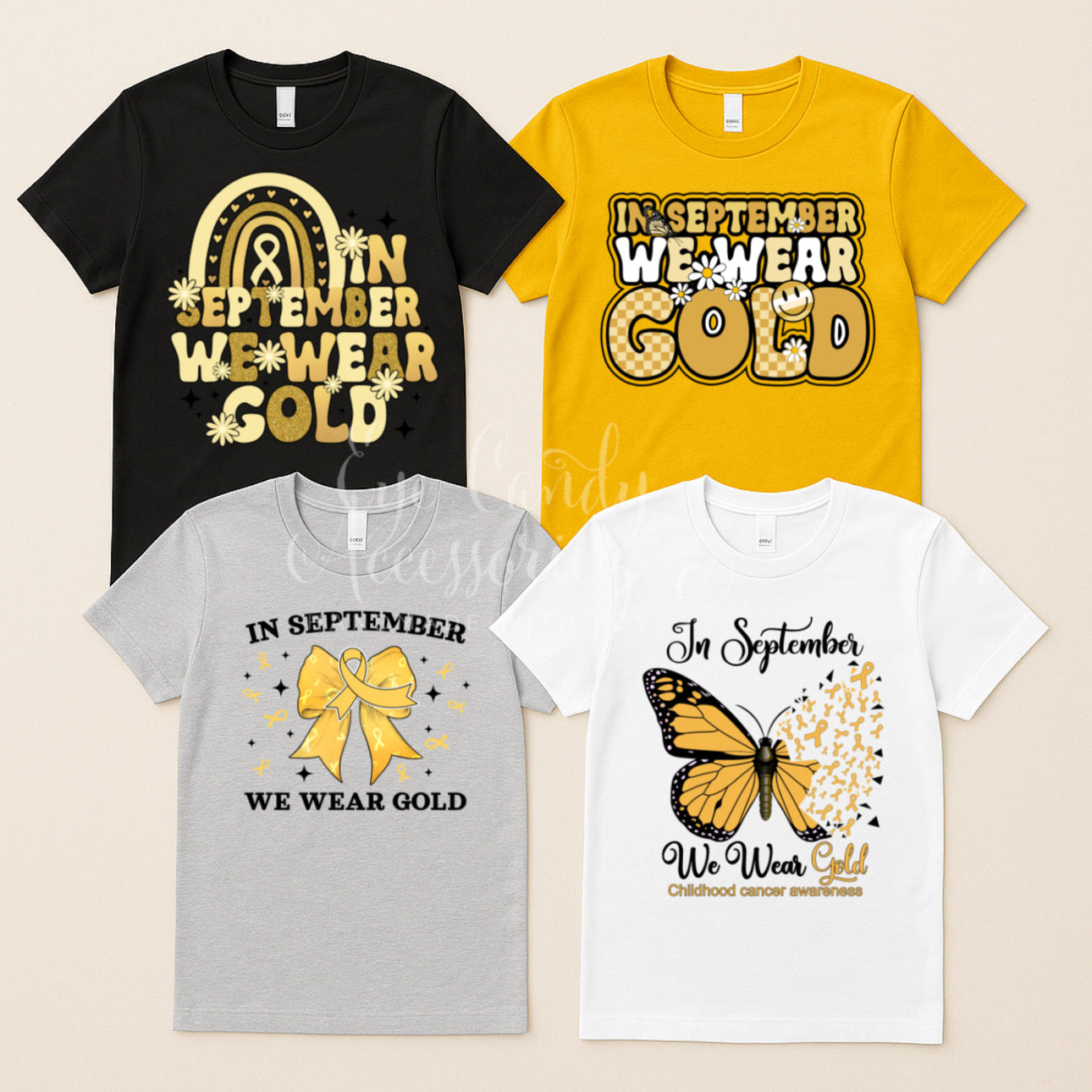 In September We Wear Gold for Childhood Cancer Awareness | Adult T-Shirt | Hoodie | Sweater