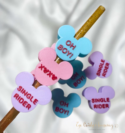 Mouse Candy Sayings 3D Straw Topper