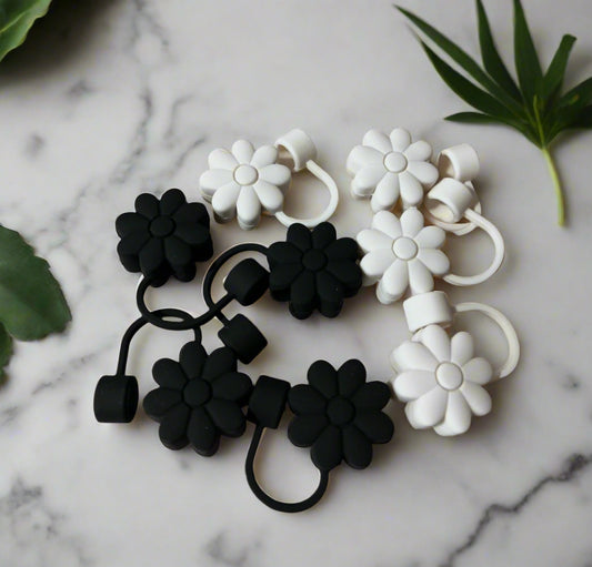 Flower Silicone Straw Topper Covers for Stanley Straws