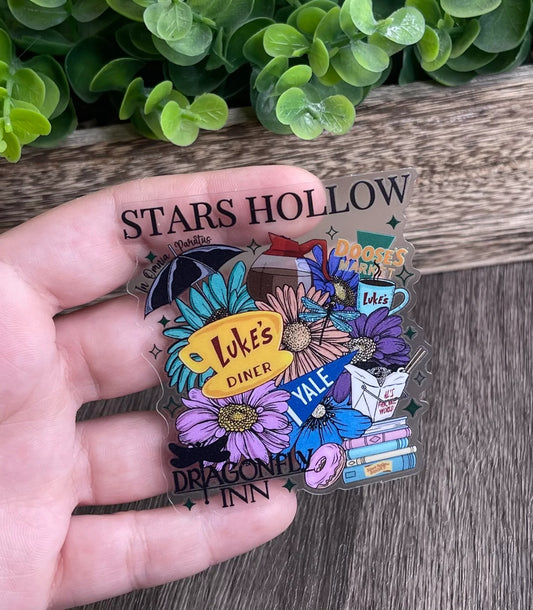 Dragonfly Hollow Clear Vinyl Sticker- Dishwasher Safe| Waterproof