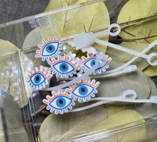 Evil Eye 🧿 Straw Topper Cover for Standard and Stanley Straws