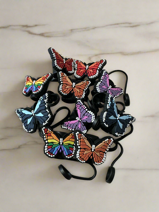 Butterfly Silicone Straw Topper Covers for Stanley Straws