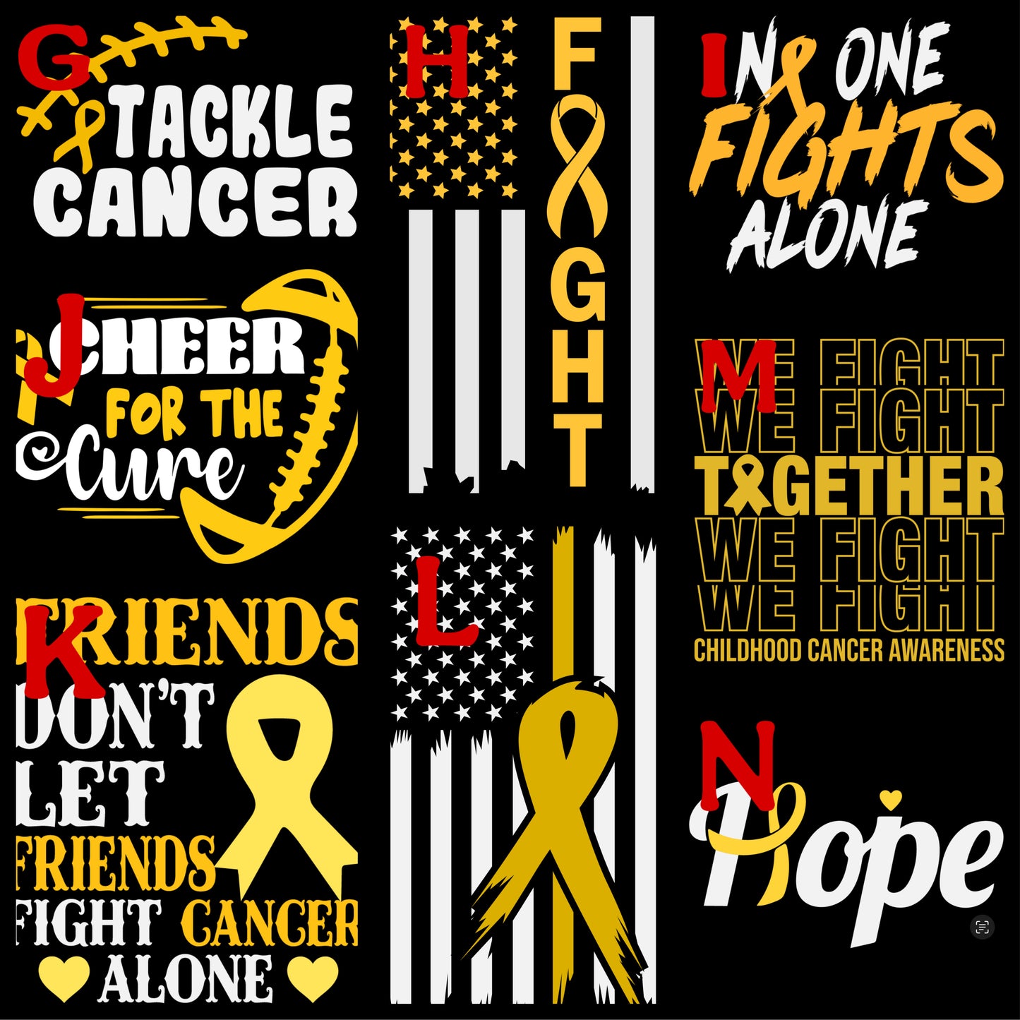Fight & Tackle Childhood Cancer | Adult T-Shirt | Hoodie | Sweater | Awareness