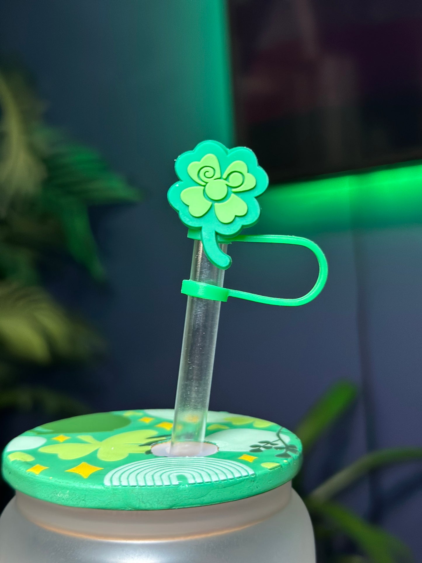 St. Patrick's Day Silicone Straw Topper Cover