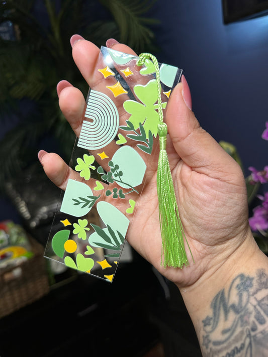 Lucky You - Clear Acrylic Bookmarks with Tassel