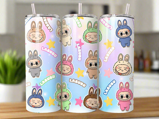 LABUBU Cartoon 20oz Skinny Stainless Steel Tumbler | Viral Monsters | Water Bottle