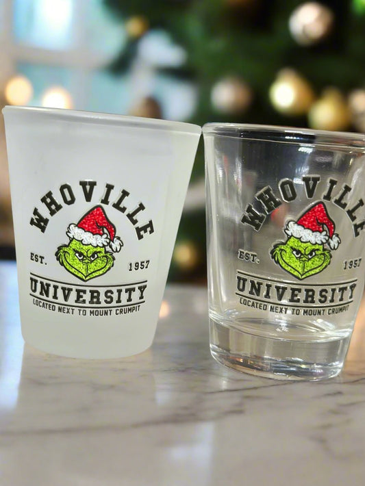 Who University Shot Glass- 1.5oz Clear & Frosted