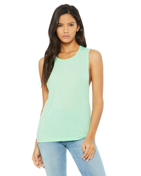 Sun Salt Sand - Women's Flowy Scoop Muscle Tank- Mint