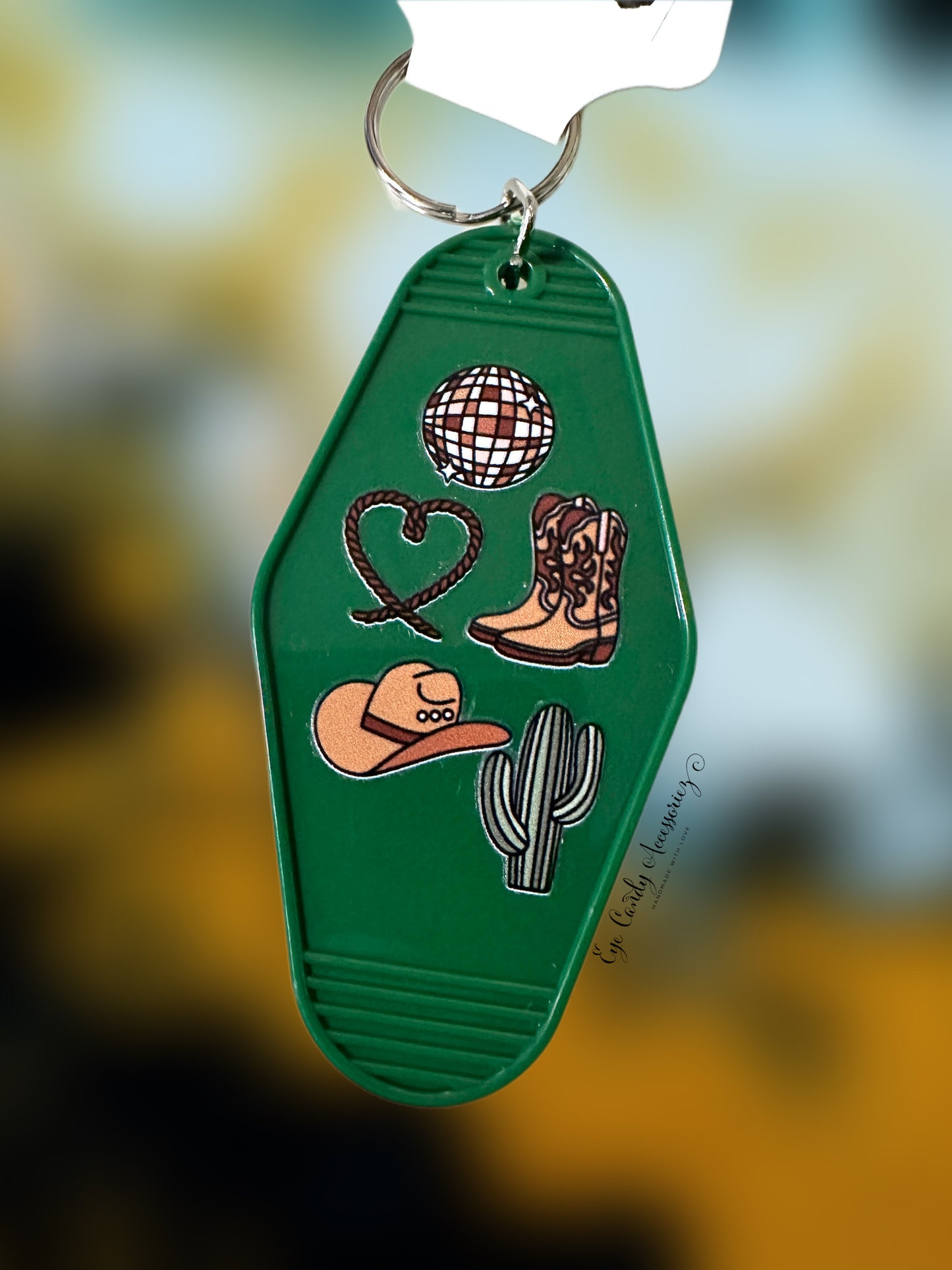 Llavero estilo retro vaquera