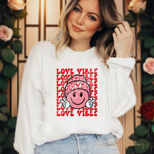 Love Vibes Stacked - T-Shirt|Sweater- Adult
