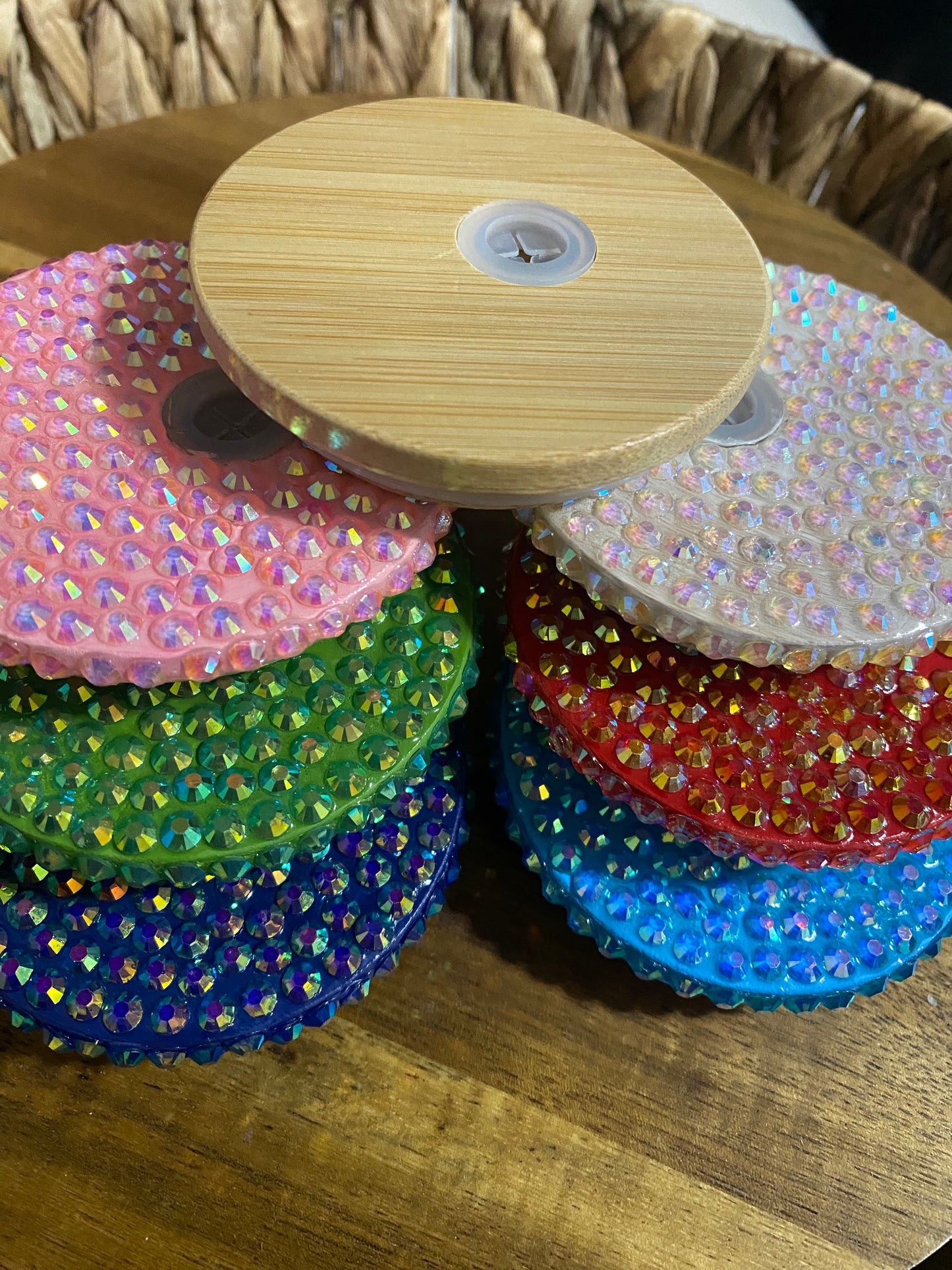 Lata de cristal navideña de Bear & Friends