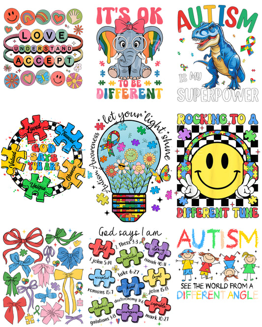 AUTISM AWARENESS T-SHIRT  | Kids Shirts | Adult T-Shirt | 20 Designs