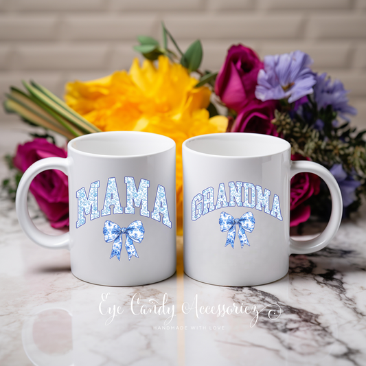 Chinoiserie Floral Custom Mug - Mother's Day | Mama | Grandma | Auntie | Custom Gifts