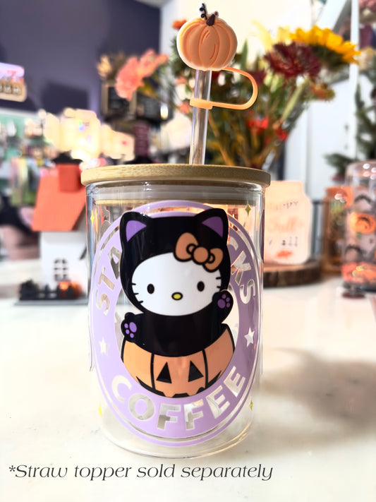 Kitty Coffee 17oz  Glass Mug