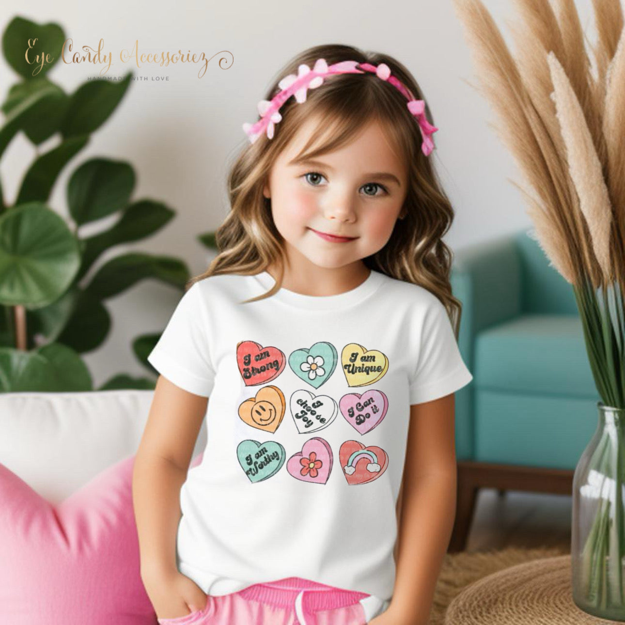 Affirmation Hearts -T-Shirt|Sweater- Toddler and Kids