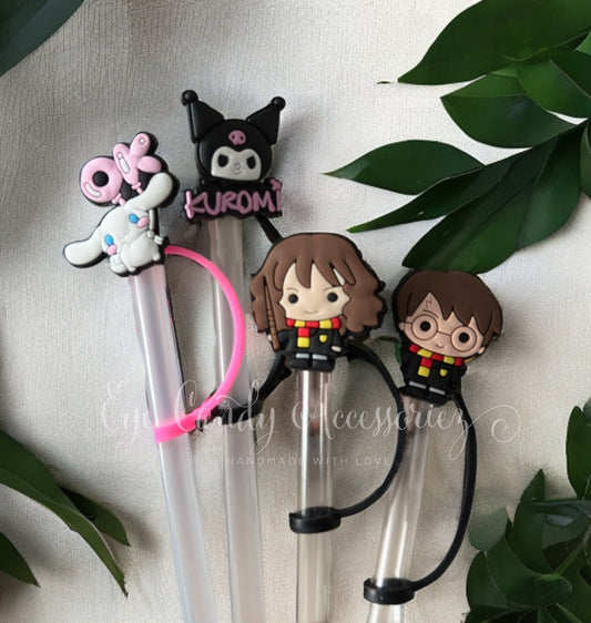 Character Straw Topper Cover for Standard and Stanley Straws l