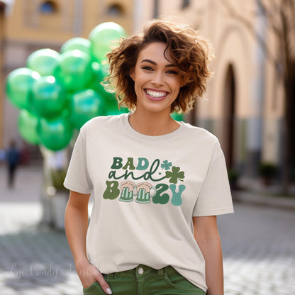 Bad and Boozy- Adult T-Shirt