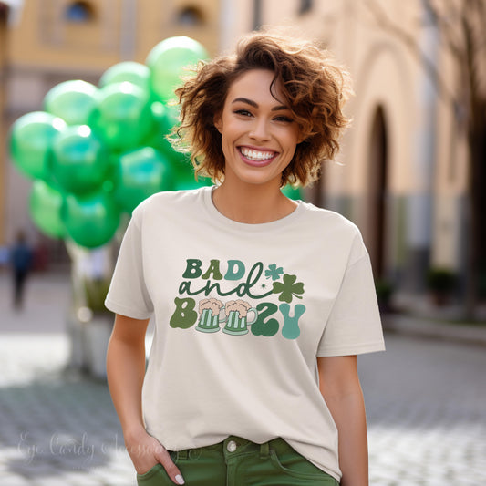 Bad and Boozy- Adult T-Shirt