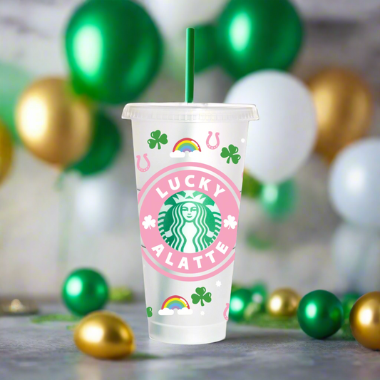 Lucky a Latte Reusable Cold Cup  - 16oz|24oz