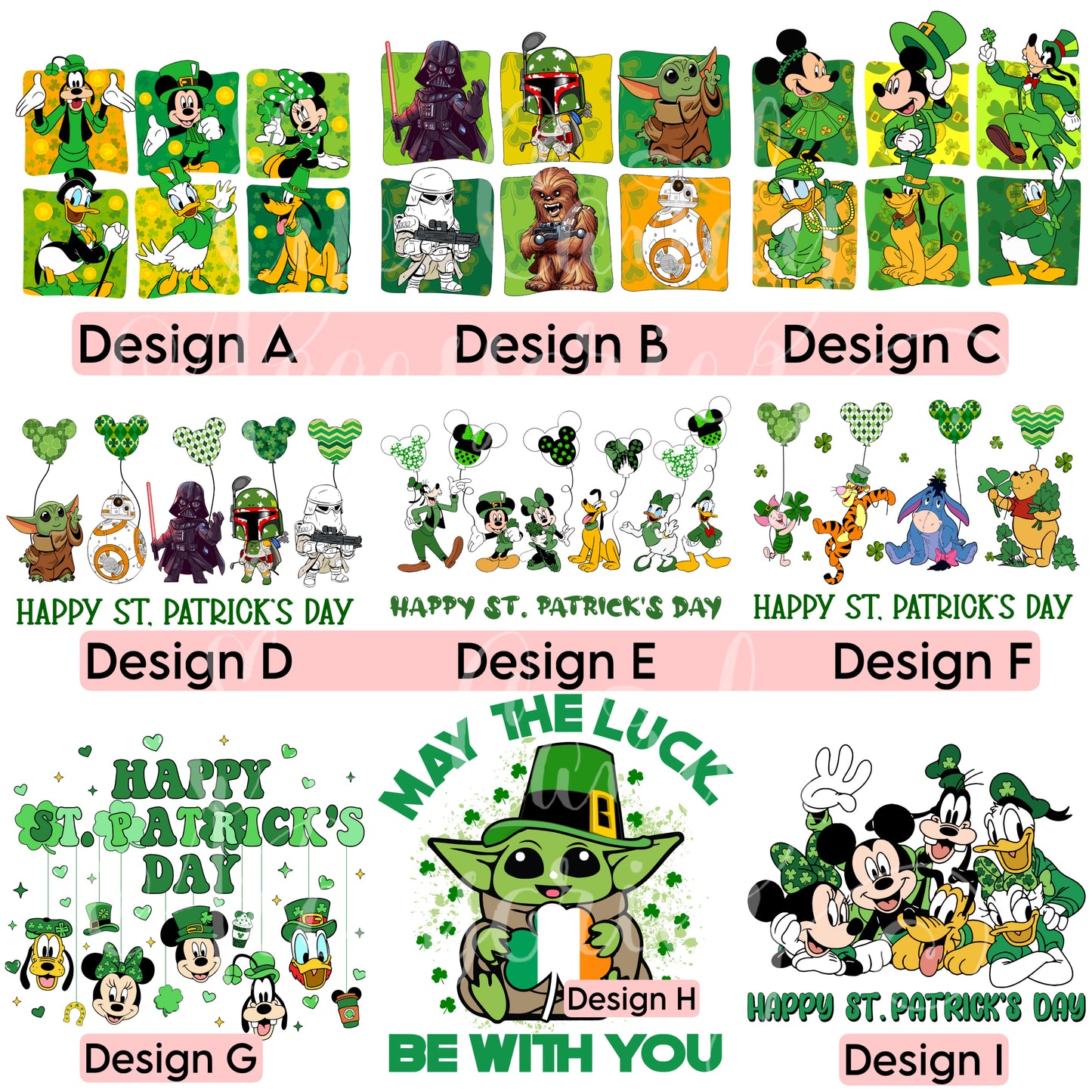 St Patrick's Cartoon - 15oz Mugs- 9 Designs