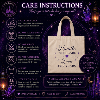Cartoon Galaxy Reusable Tote Bag | Magical Canvas Tote | Park Day Essentials | Vacation and Travel Accessories | Shopping