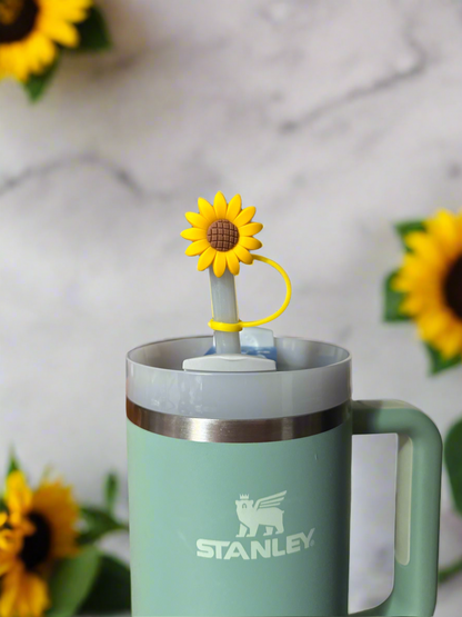 Sunflower Straw Topper Covers for Standard  & Stanley Straws