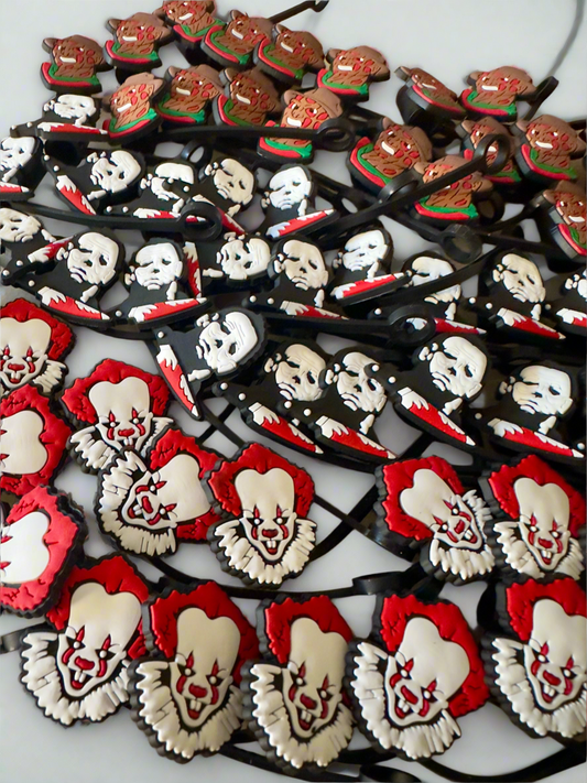 Horror Movie Killers Straw Topper Covers for Standard  & Stanley Straws