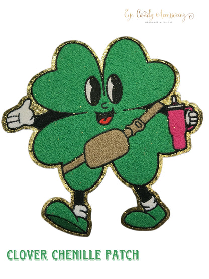 Clover- Chenille Patch- Adult & Kids- Crewneck Sweater