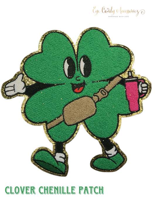 Clover- Chenille Patch- Adult & Kids- Crewneck Sweater