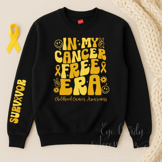 In My Cancer Free Era | Survivor | KIDS T-Shirt | Hoodie | Sweater | Childhood Cancer Awareness