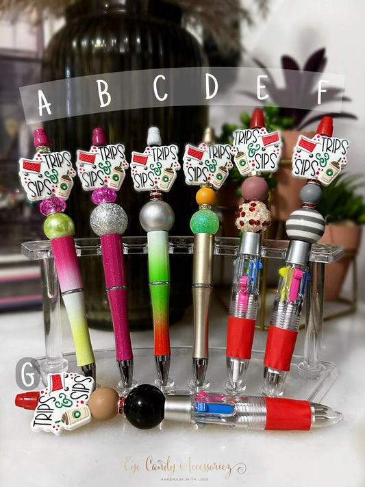 Trips & Sips Beaded Pens