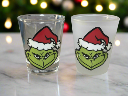 Grouchy Monster Shot Glass- 1.5oz Clear & Frosted