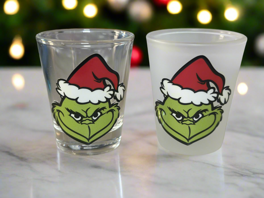 Grouchy Monster Shot Glass- 1.5oz Clear & Frosted