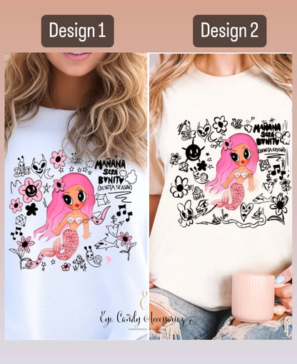 MSB Pink Mermaid - Adult & Kids-White T-Shirt/Hoodie/Sweater