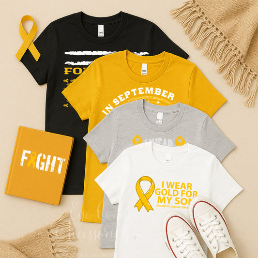I Wear Gold for My Son | Childhood Cancer Awareness | Adult T-Shirt | Hoodie | Sweater