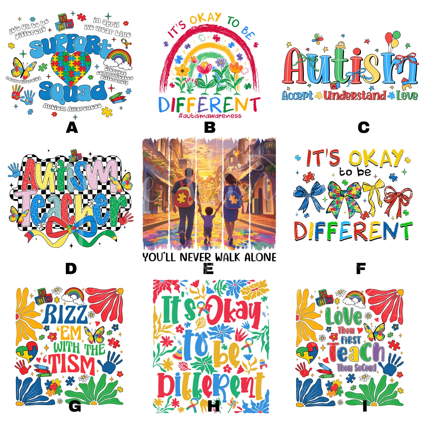 AUTISM SUPPORT T-SHIRT | Adults & Kids | Awareness | Autism Teacher