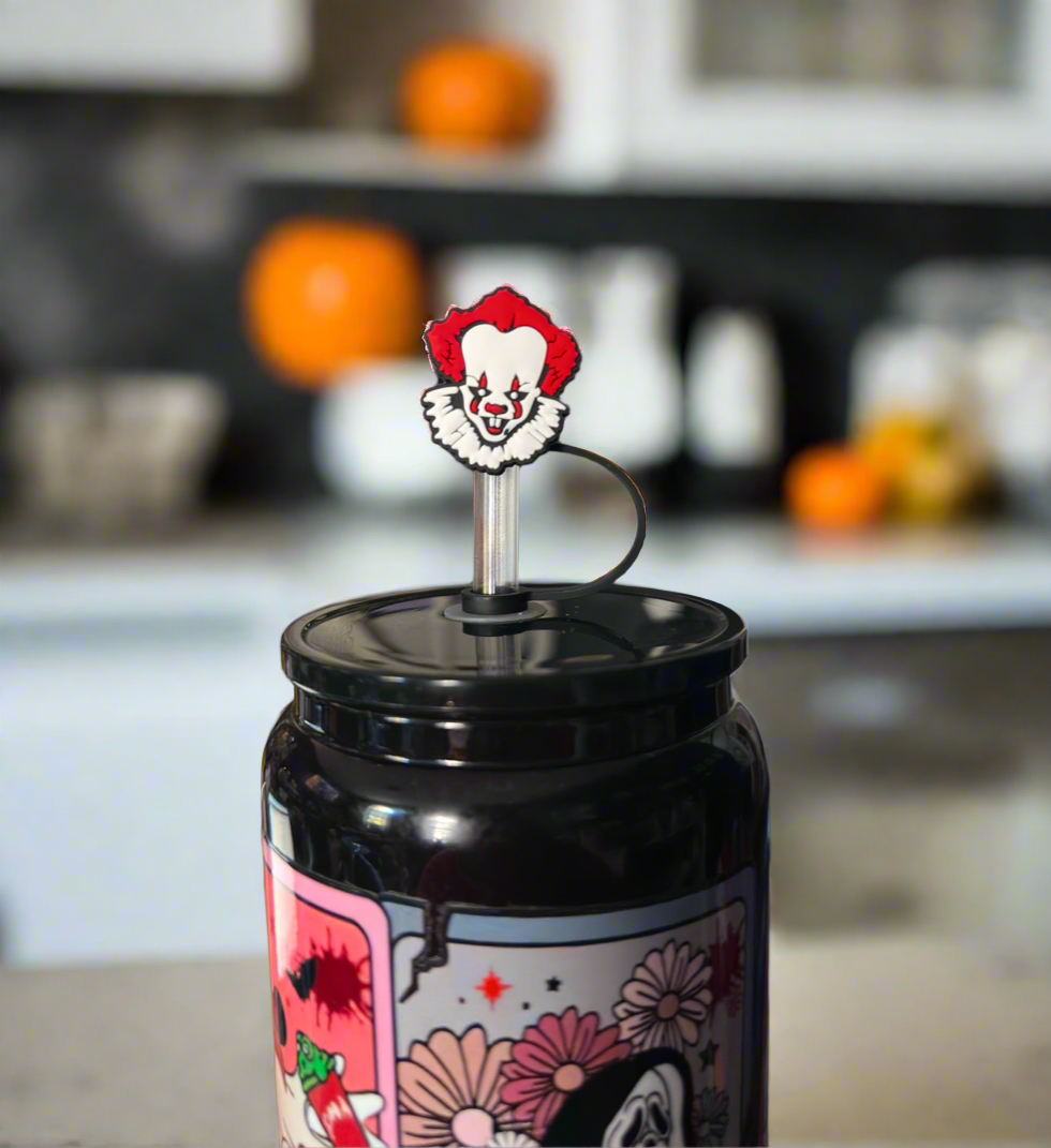 Horror Movie Killers Straw Topper Covers for Standard  & Stanley Straws