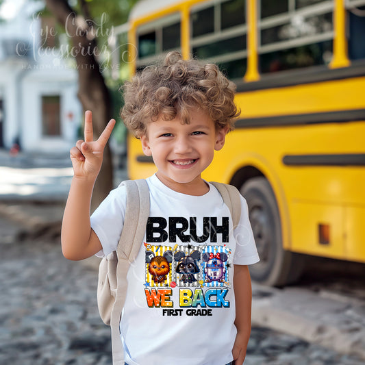 Bruh We Back- Toddler & Kids Unisex T-Shirt | Back to School K-5