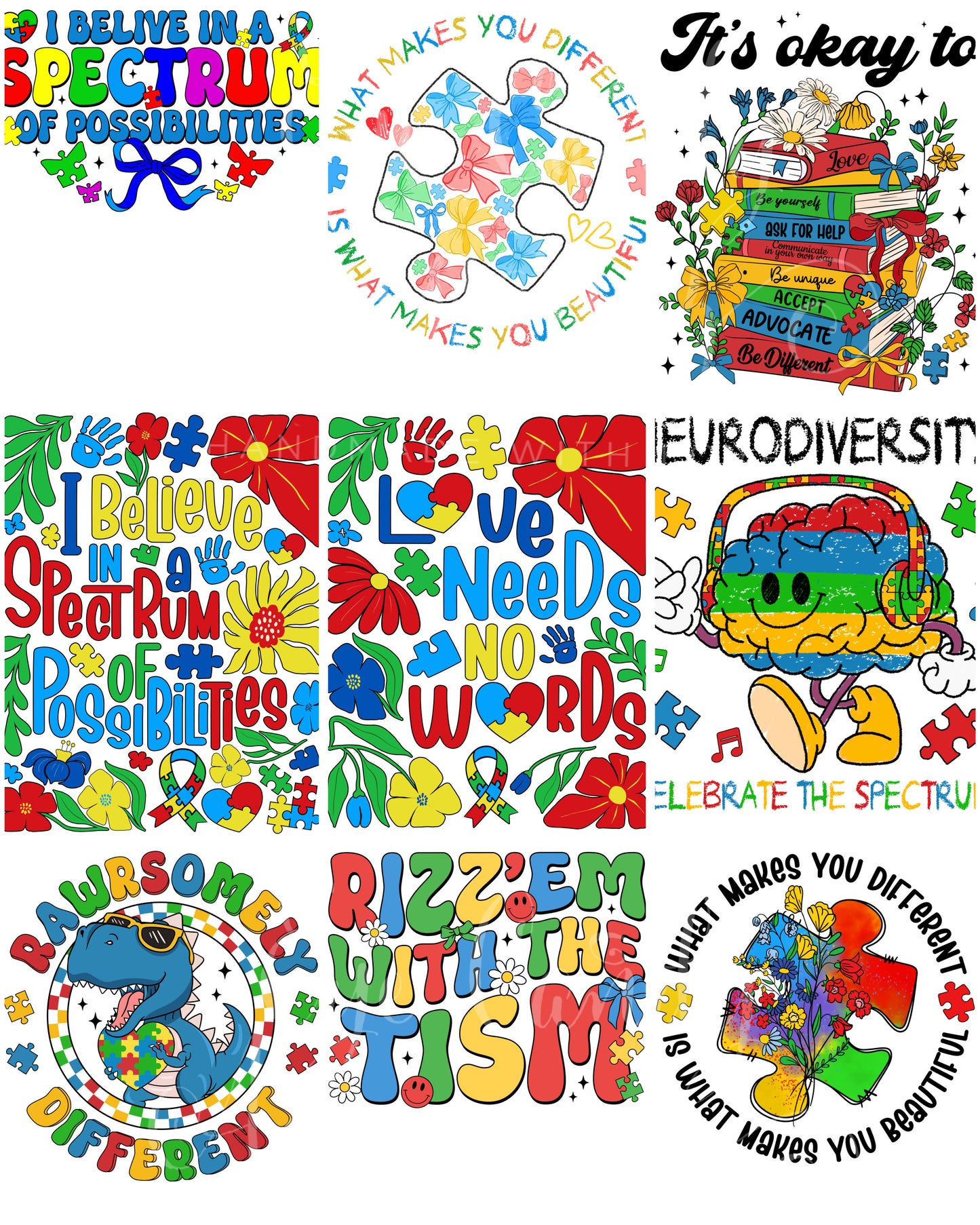 AUTISM AWARENESS T-SHIRT  | Kids Shirts | Adult T-Shirt | 20 Designs