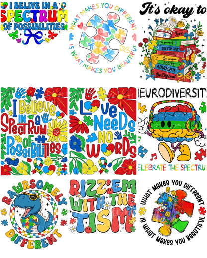 AUTISM AWARENESS T-SHIRT  | Kids Shirts | Adult T-Shirt | 20 Designs