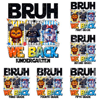 Bruh We Back- Toddler & Kids Unisex T-Shirt | Back to School K-5
