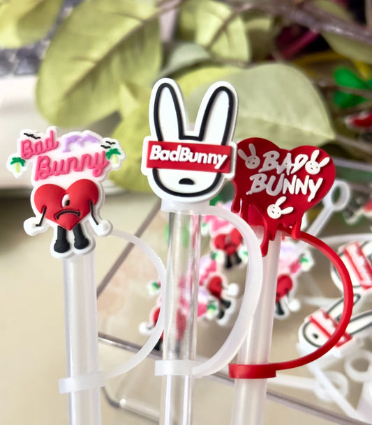 Conejo Malo Straw Topper Cover for Standard and Stanley Straws